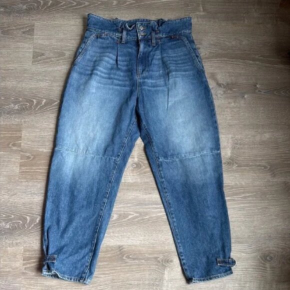 Veronica Beard Addie Paperbag Waist Tapered Jeans 30 - Picture 1 of 7